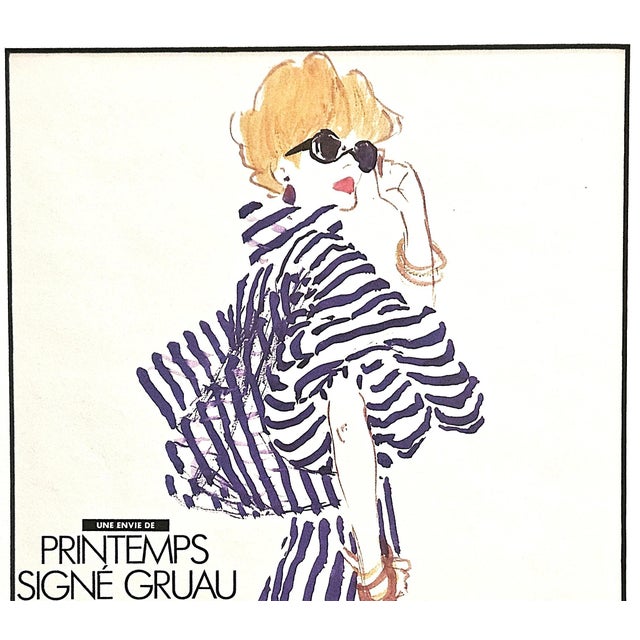 Contemporary 1991 French Vintage Fashion Print-Dior by Gruau For Sale - Image 3 of 4
