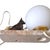 1930s Vintage German Shepherd Table Lamp with Opaline Glass Globe from Tedd, 1930s For Sale - Image 5 of 10
