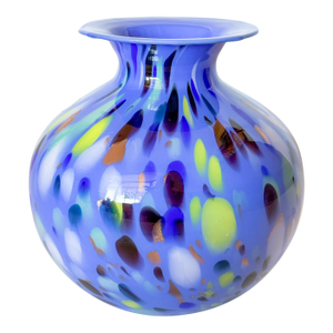 Mid Century Studio Azzurra Maestri Vetrai Italy Mouth Blown Art Glass Vase