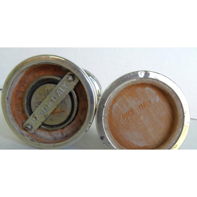 Vintage Sterling Silver Italian Individual Salt & Pepper Shakers, Small Dish & American Petite Caviar Vodka Cups- 11 Pieces For Sale In Miami - Image 6 of 15