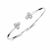 Modern Late 20th Century 14K White Gold Diamond Bangle Bracelet Estate For Sale - Image 3 of 3