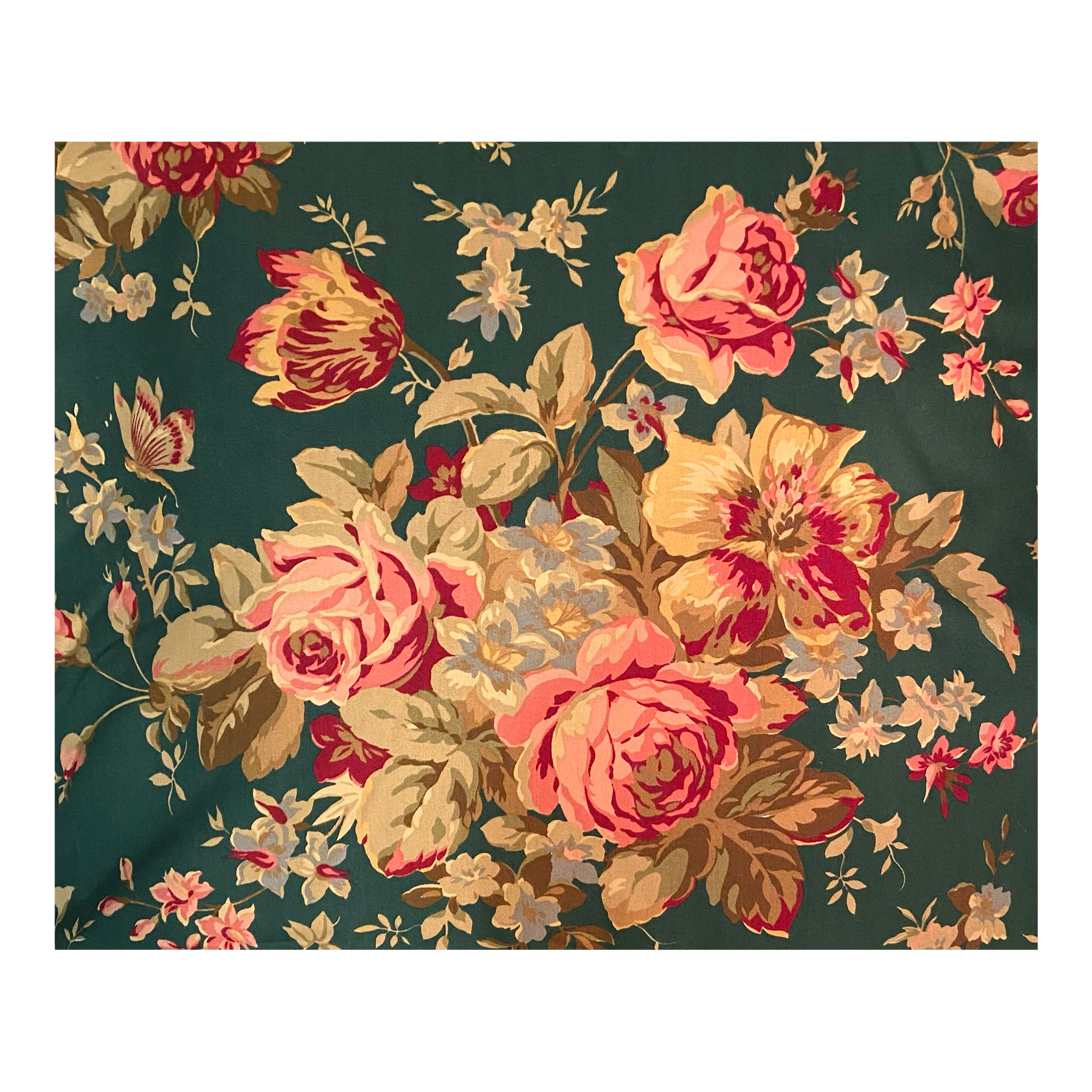 1980s Ralph Lauren Vintage Adirondack Floral Home Decor Fabric Ten