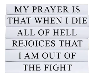 Decorative Books - Quote Book Stack - "The Fight"