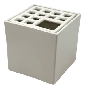 Space Age White Mod Ikebana Ceramic Ashtray by Studio Opi for Gabbianelli, Italy, 1970s