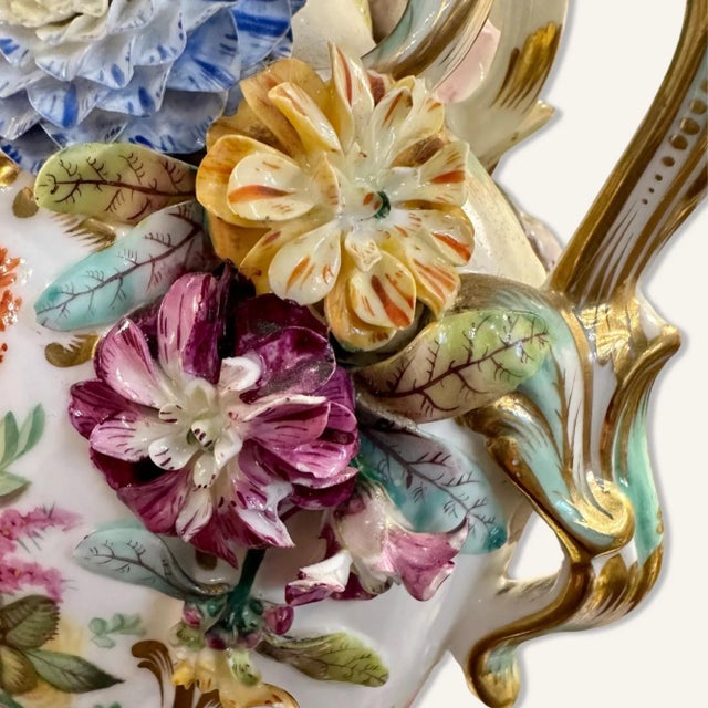 Pair of Circa 1830 Coalbrookdale Applied Decoration Floral Vases For Sale - Image 11 of 12