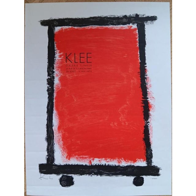 Paul Klee (1879-1940) Original exhibition poster - Paris - 1974 Flinker Gallery Signed in the plate Lithographic print by...