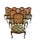 An elegant set of ten vintage Louis XV style dining chairs, showcasing the graceful curves and refined detailing...