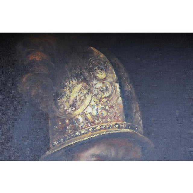 Gold After Rembrandt van Rijn, The Man in the Gold Helmet, Oil Painting, Framed For Sale - Image 8 of 16