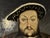 Wood Huge English Oil Painting Portrait Tudor Royal King Henry VIII After Hans Holbein For Sale - Image 7 of 12