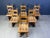 Brutalist Oak Dining Chairs, 1960s , Set of 6, in Very Good conditions. Designed 1960 to 1969