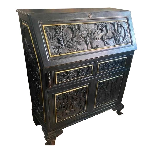 1930s Wood Bureau Desk For Sale