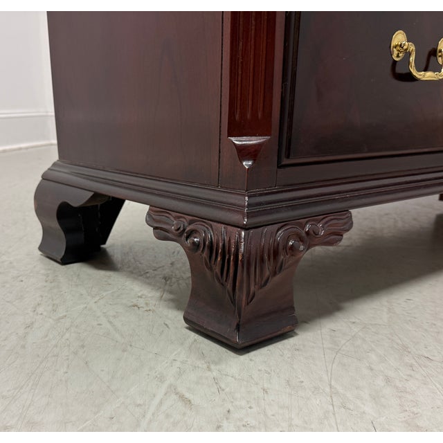 Thomasville Mahogany Chippendale Style Nine-Drawer Triple Dresser For Sale - Image 9 of 16