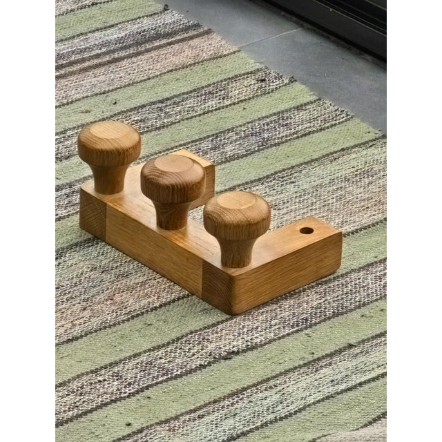 Brutalist 3-Hook Coat Rack by Guillerme and Chambron, 1970s For Sale - Image 3 of 12