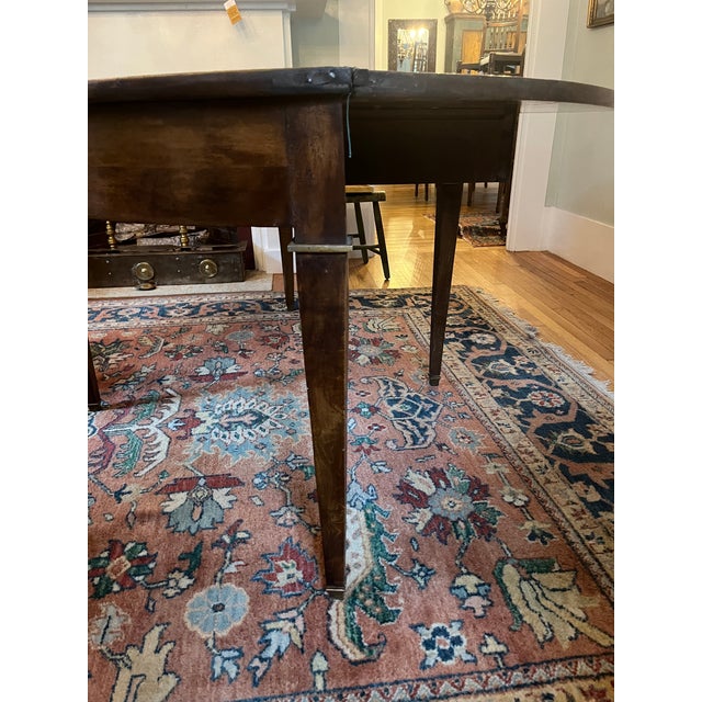 French Demi-Lune Cherrywood Oval Table Circa 1890 For Sale - Image 9 of 11