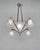 Silver Degue French Art Deco Chandelier 1930s - Square Geometric Frosted Glass For Sale - Image 8 of 10