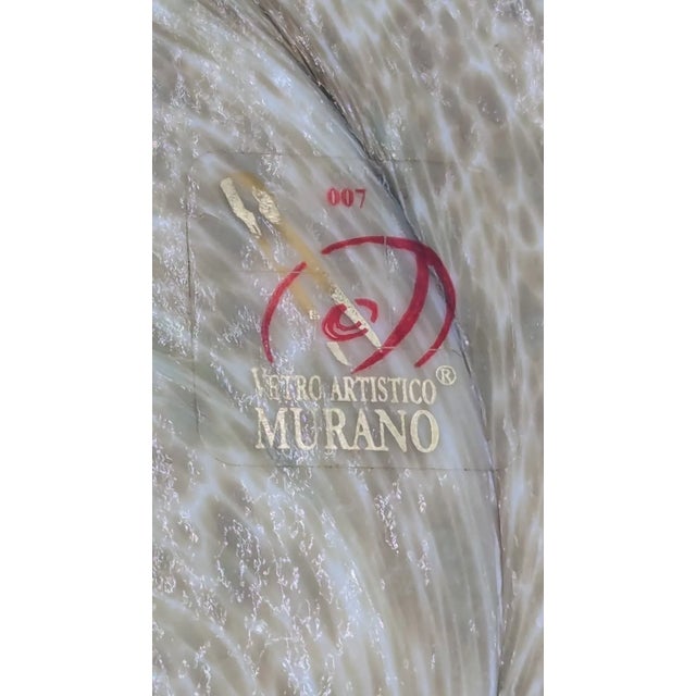 Large Yalos Murano Folded Glass Centerpiece Bowl, Italy For Sale - Image 12 of 12