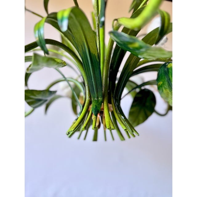 Vintage Floral Tole Chandelier, 1970 For Sale - Image 14 of 18