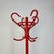 Vintage Red Metal Coat Rack, Italy, 1980s For Sale - Image 4 of 5