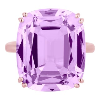 Goshwara Lavender Amethyst Cushion Ring For Sale