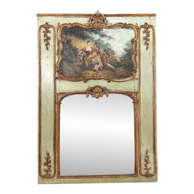 Early 19th. C. French Trumeau Mirror For Sale