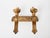 Gothic 1960s Mid-Century Modern Spanish Brutalist Gilt Iron Wall Sconce, Pierced Torch Candle Light For Sale - Image 3 of 8