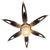 French Art Deco Gilt Bronze and Glass Starburst Pendant Light, 1935 For Sale - Image 10 of 10