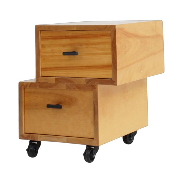 Modern Blonde Wood Double Sided Storage, 1990s For Sale - Image 3 of 6