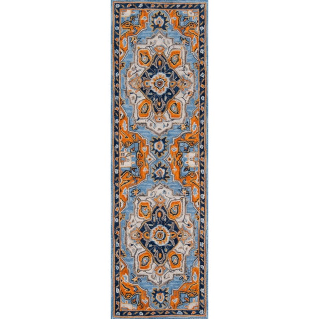 2020s Ibiza Blue Area Rug 5' X 8' For Sale - Image 5 of 8