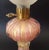 Pink Murano Glass and Gold Leaf Table Lamp, 1950s For Sale - Image 3 of 13