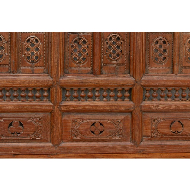 Wood 19th Century Rajasthan Lattice Carved Window Palace For Sale - Image 7 of 11