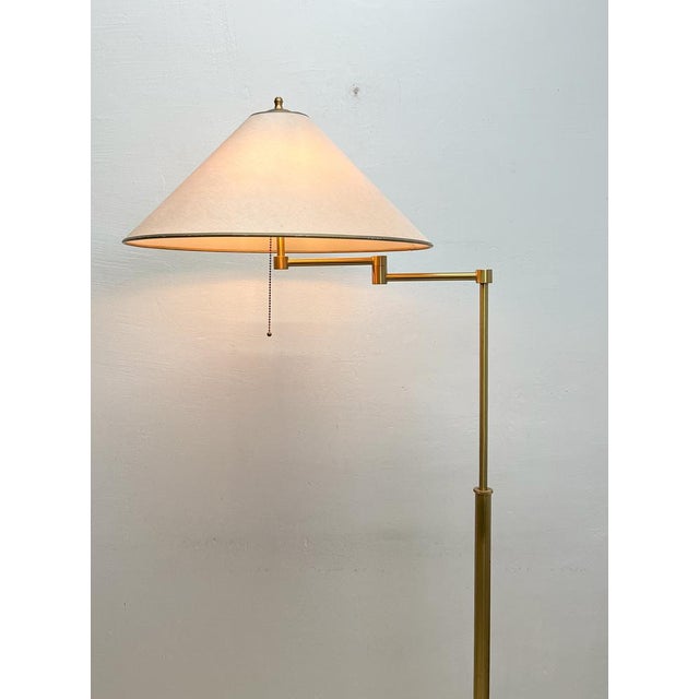 Adjustable Foldable Swing Arm Brass Floor Lamp from Holtkötter, 1970s For Sale - Image 6 of 11