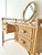 Wood Vintage Glass Top Wicker Bamboo Dressing Table with Mirror by Angraves of Leicester, 1970s For Sale - Image 7 of 14