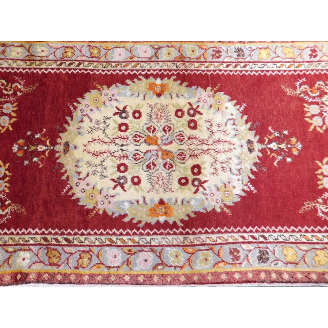 Textile Vintage Turkish Ushak Rug. 3'4"x 6'7" For Sale - Image 7 of 17