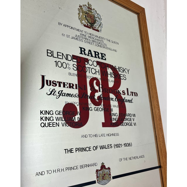 Vintage J & B Scotch Whisky Advertising Mirror, 1970s For Sale - Image 15 of 16