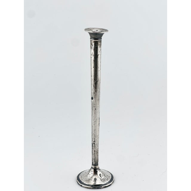 Beautiful small vintage bud vase. Sterling silver. Features engraved initials at the bottom. Perfect to use with your...