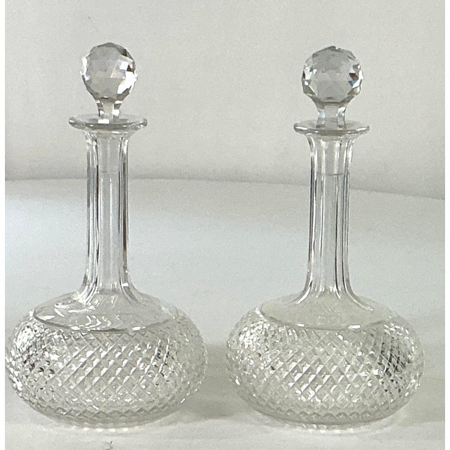 Late 19th Century Late 19th Century ABP-diamond Cut, Faceted, Decanters – A Pair For Sale - Image 5 of 11