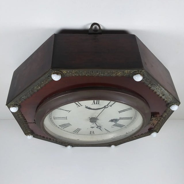 Mid19th Century Jerome & Co. 30Hour Marine Octagon Clock With Brass