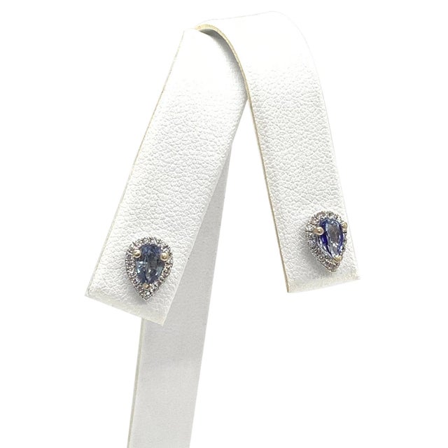 Natural Finely Faceted Quality Sapphire Diamond Stud Earrings 18k Gold 0.60 CTW Certified $2,295 921738 This is a Unique...