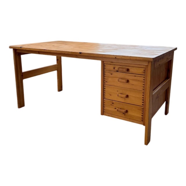 Swedish Pine Desk in the style of Aperldoon, 1970s For Sale