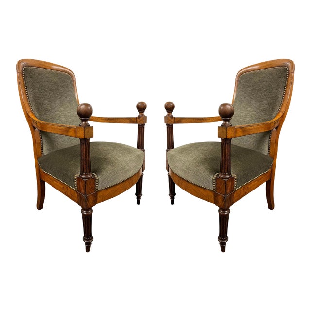Pair of Early 19th Century English Regency Armchairs For Sale