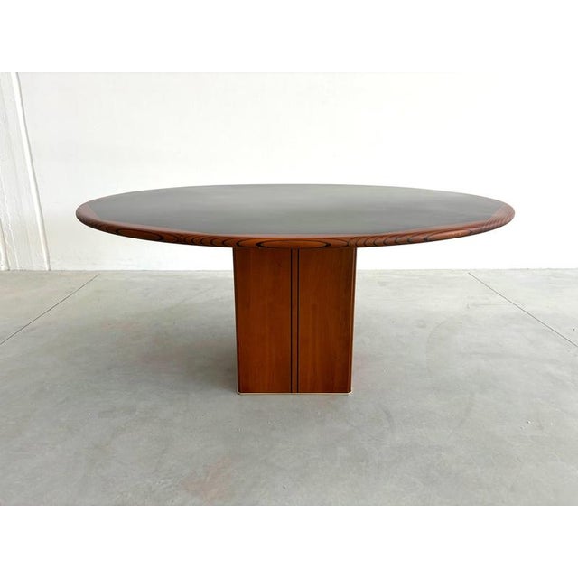 Black Round Africa Table attributed to Afra & Tobia Scarpa, Maxalto Artona Series, 1970s For Sale - Image 8 of 13