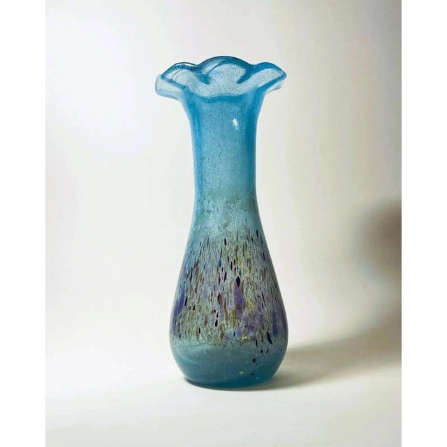 1990s Vintage Modern Glass Vase by Budveszel Gyula, Hungary, 1990s For Sale - Image 5 of 5
