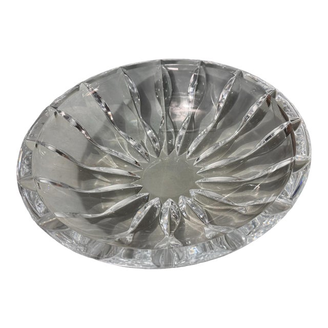 Large & Impressive Reed & Barton Lead Crystal 13" Center Serving Bowl For Sale