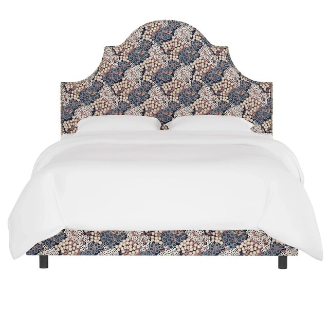 Transitional Halsted Bed in Navy Blush Loiret, Twin For Sale - Image 3 of 6