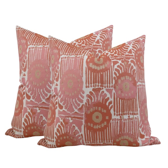 ⭐️ Ships Within 2 Days On the Front: Bazaar Woven Fabric On the Back: Ivory Performance Fabric Indoor Outdoor Pillow All...