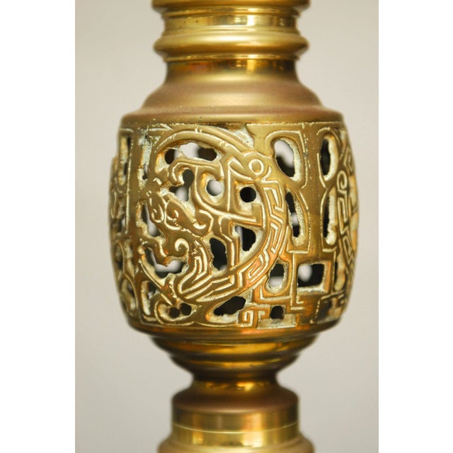 Chinese Brass Candlestick Floor Lamps A Pair Chairish