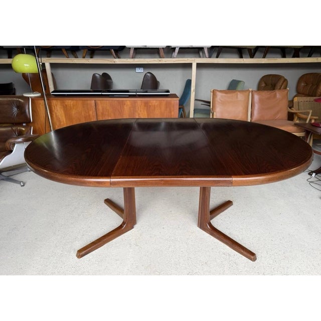 Mid-Century Modern Double Extending Round Dining Table by Svend Aage Madsen, Demark, 1960s For Sale - Image 3 of 18