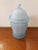 Vintage Indiana Glass Satin Frosted Baby Blue Glass Apothecary Lidded Ginger Jar For Sale In New Orleans - Image 6 of 7