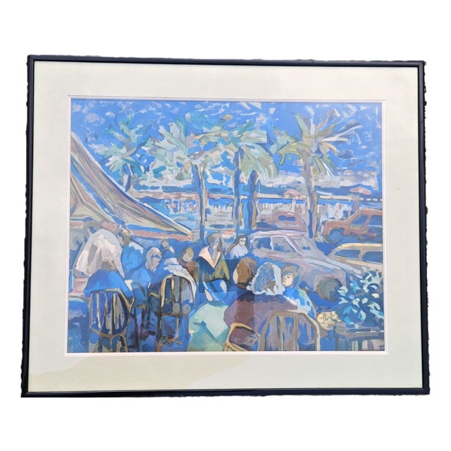 Robert Dago, Scenes of Life in Saint Martin, 1970s, Gouache For Sale