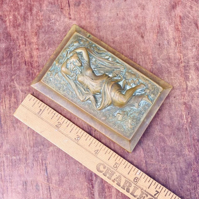 1800s Heavy Bronze Figurine Paperweight For Sale - Image 10 of 10